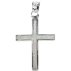 Ανδρικός λευκόχρυσος σταυρός Κ14